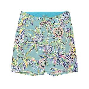 Lilly Pulitzer Weekender High Rise Short Size Large Bermuda Blue EUC